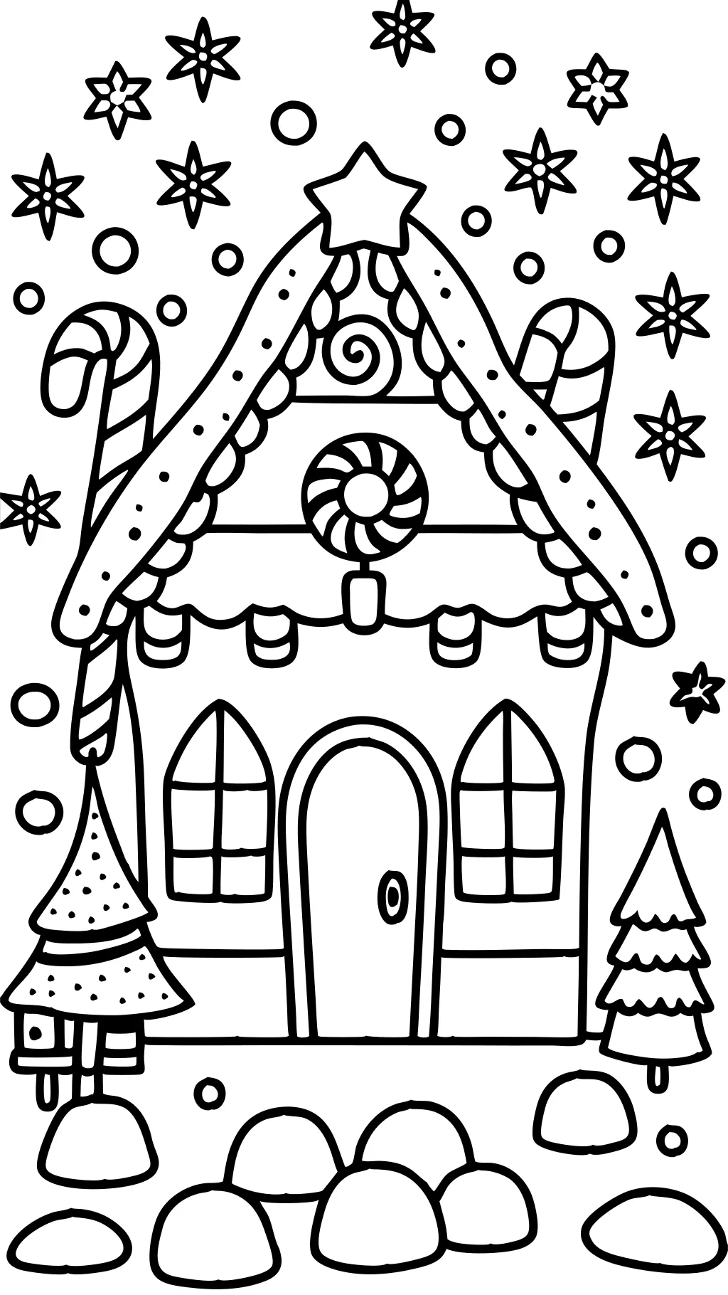 gingerbread houses coloring pages